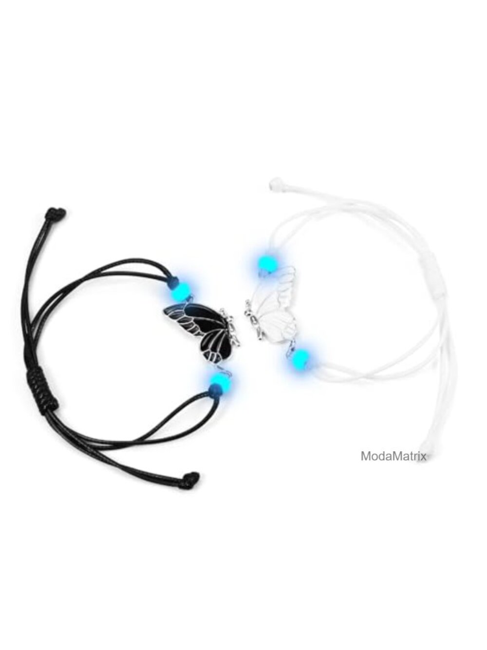 Luminous Couple Bracelet Set I Love You 100 Languages Glow in Dark Adjustable